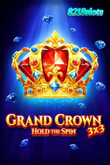 Tampilan visual slot 3x3 Grand Crown dengan simbol buah dan mahkota emas.